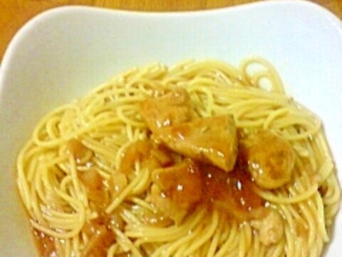 ミートソース風チキンのパスタ